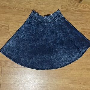 CEMI CERI ACID WASH DENIM SKIRT